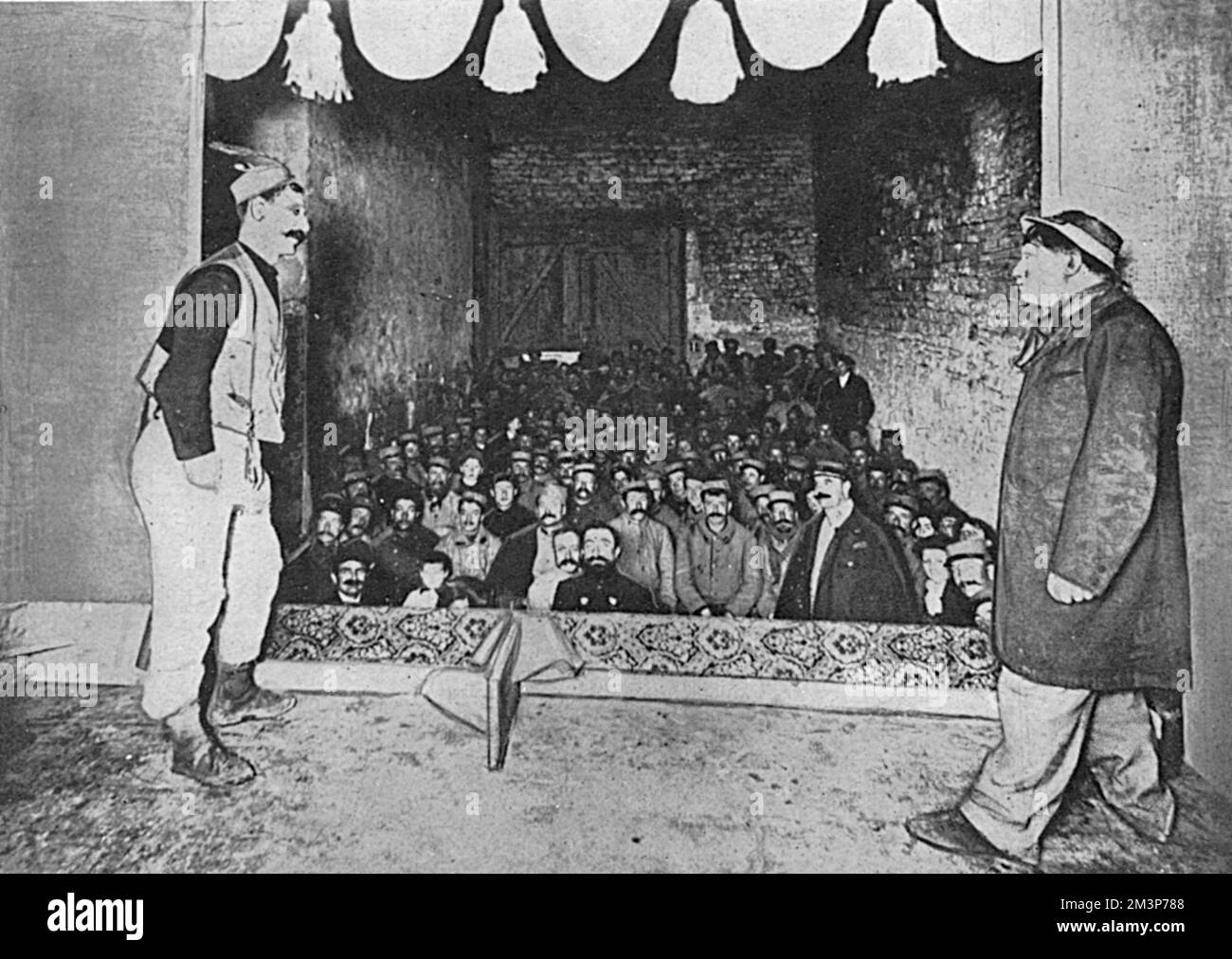 Unterhaltung an der Front, 1. Weltkrieg Stockfoto