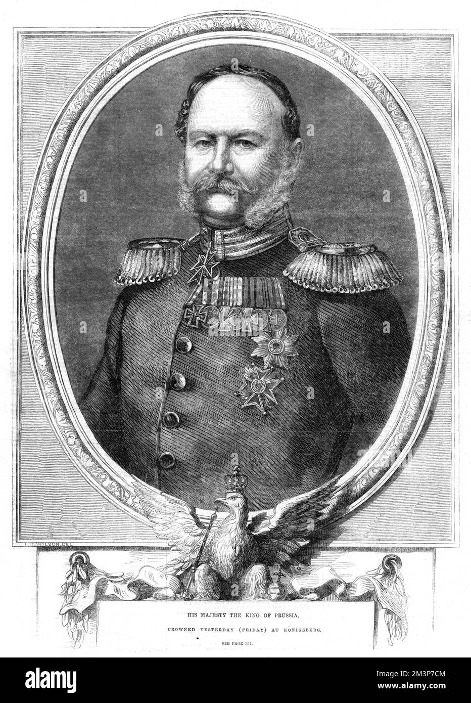 Wilhelm I. von Deutschland, König von Preußen, 1861 Stockfoto