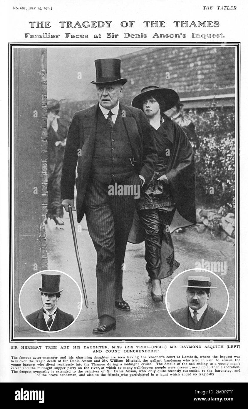 Untersuchung des Todes von Sir Denis Anson Stockfoto