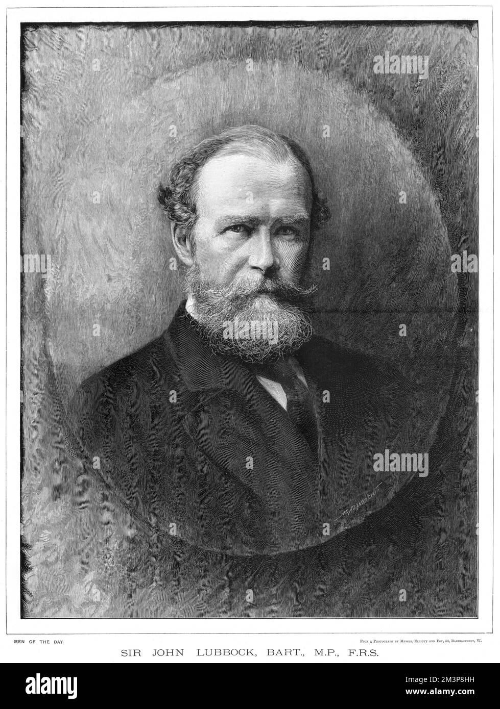 Sir John Lubbock, Staatsmann, Ausbilder und Schriftsteller. Datum: 1890 Stockfoto