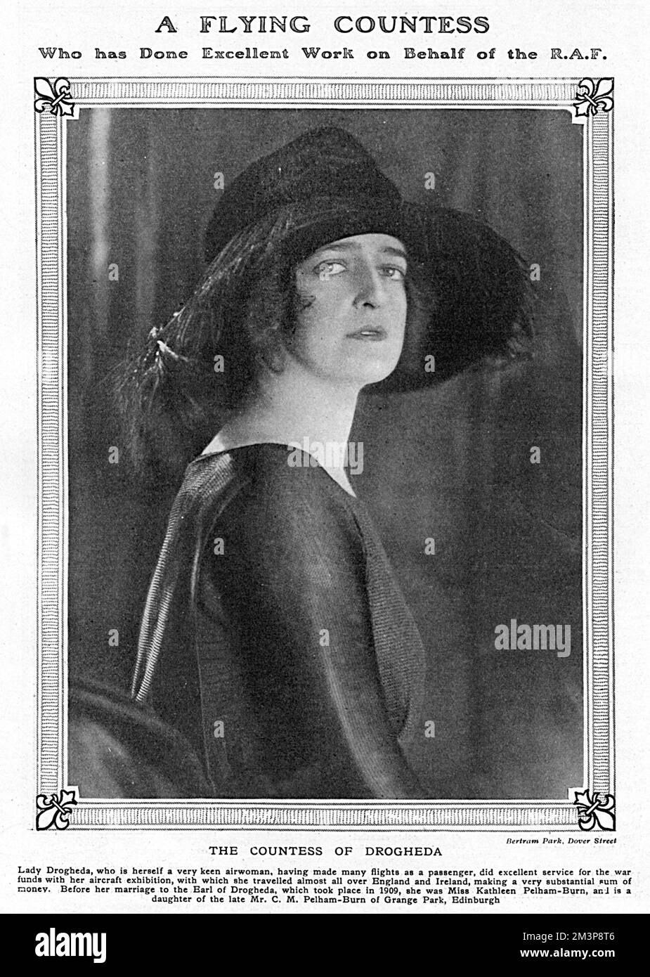 Eine fliegende Gräfin, Lady Drogheda Stockfoto