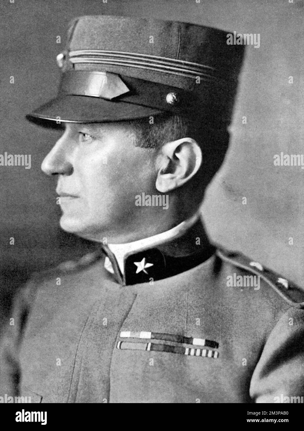 Guglielmo Marconi in Uniform, 1. Weltkrieg Stockfoto