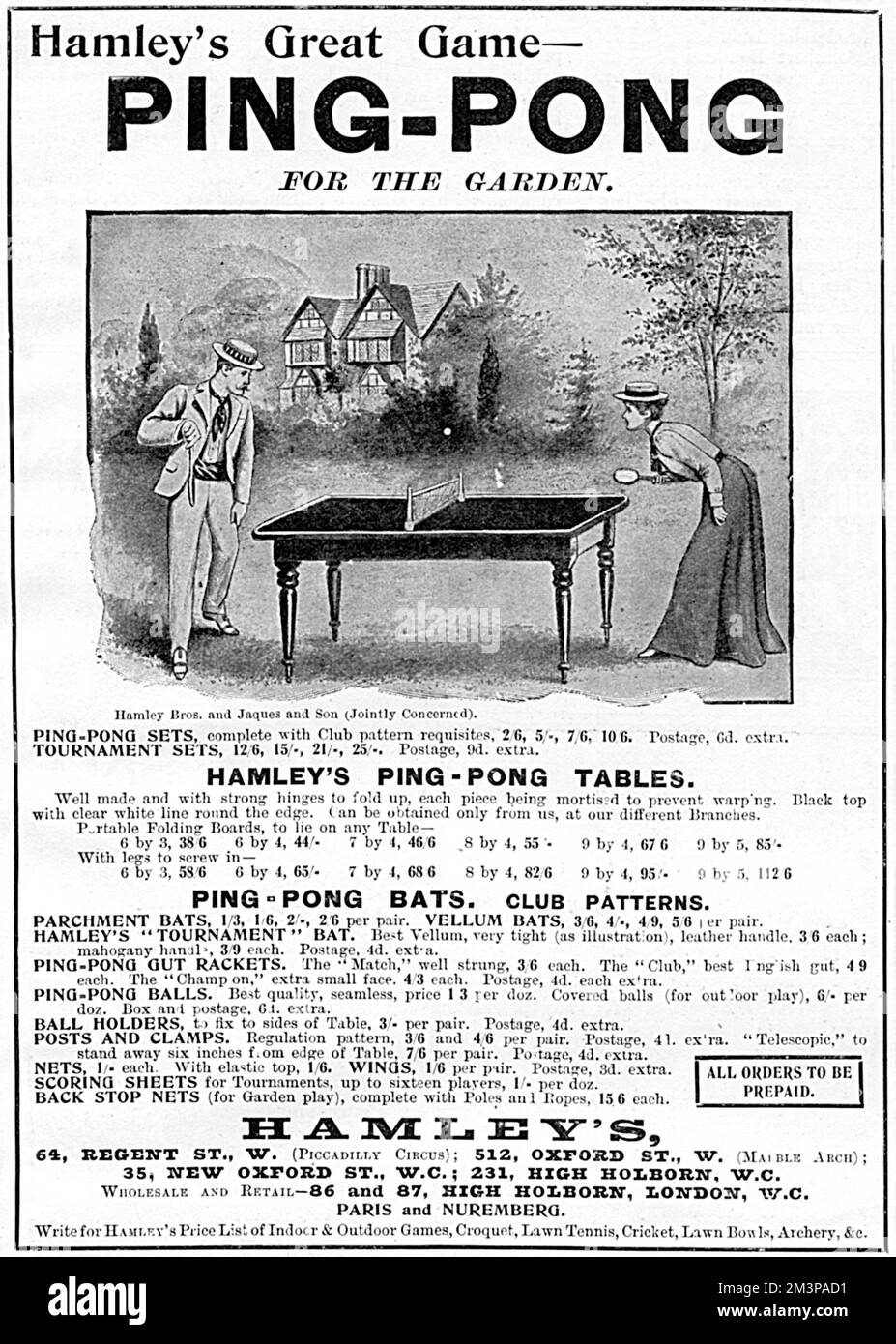 Garden Ping Pong, 1901 Stockfoto