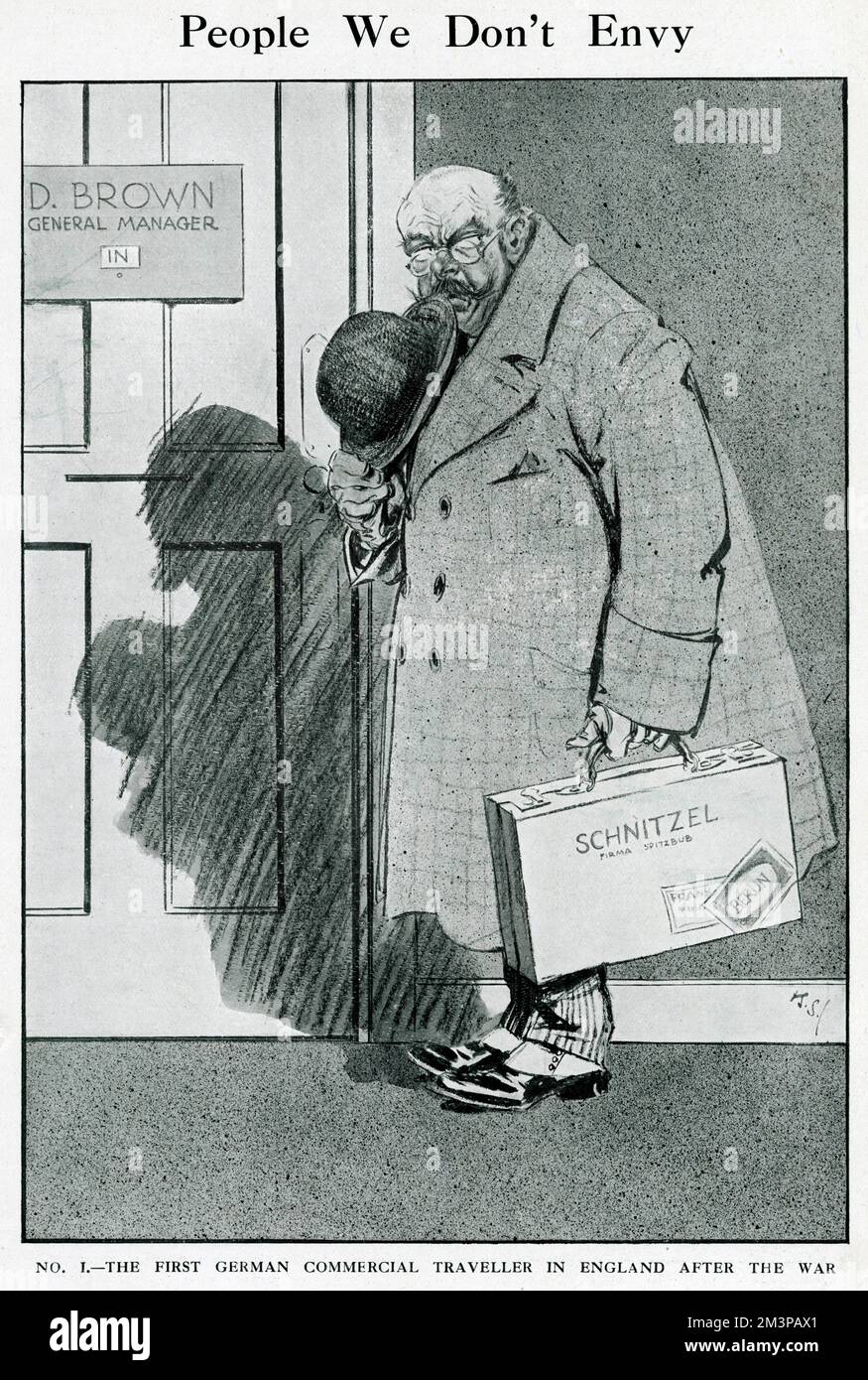 Leute, die wir nicht beneiden: Nr. 1: Der erste deutsche Verkäufer Stockfoto