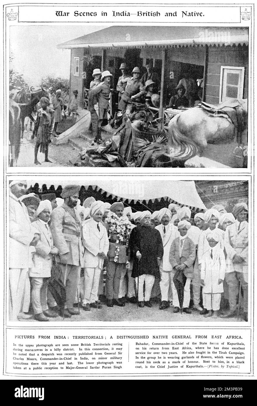 Szenen in Indien während des Ersten Weltkriegs Stockfoto