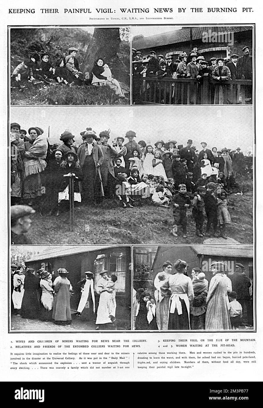 Senghenydd Universal Colliery Disaster, Wales, 1913. Stockfoto Senghenydd Universal Colliery Disaster, Wales, 1913. Stockfoto