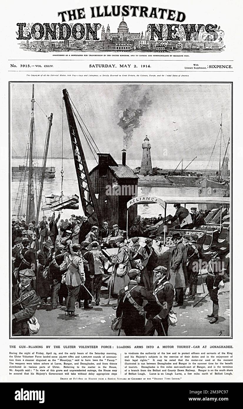 Die Waffe läuft von Ulster Volunteer Force Stockfoto