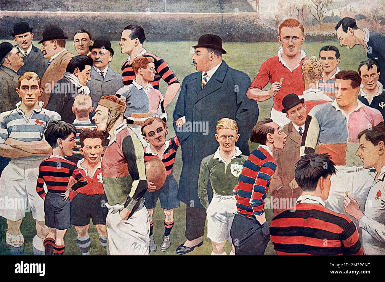 Rugger Persönlichkeiten - Rugby 1920 Stockfoto