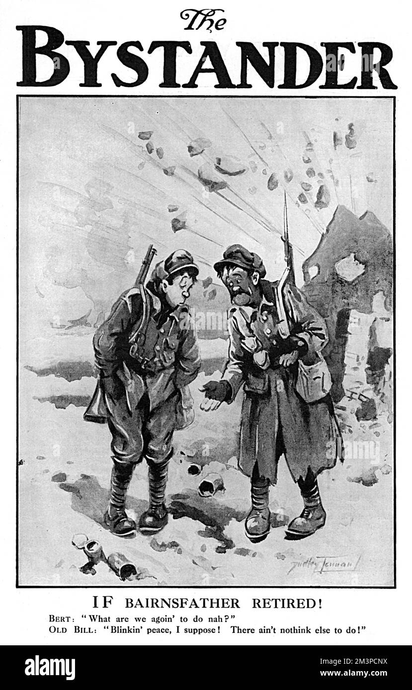 WENN Bairnsfather in Rente geht! Von Dudley Tennant Stockfoto