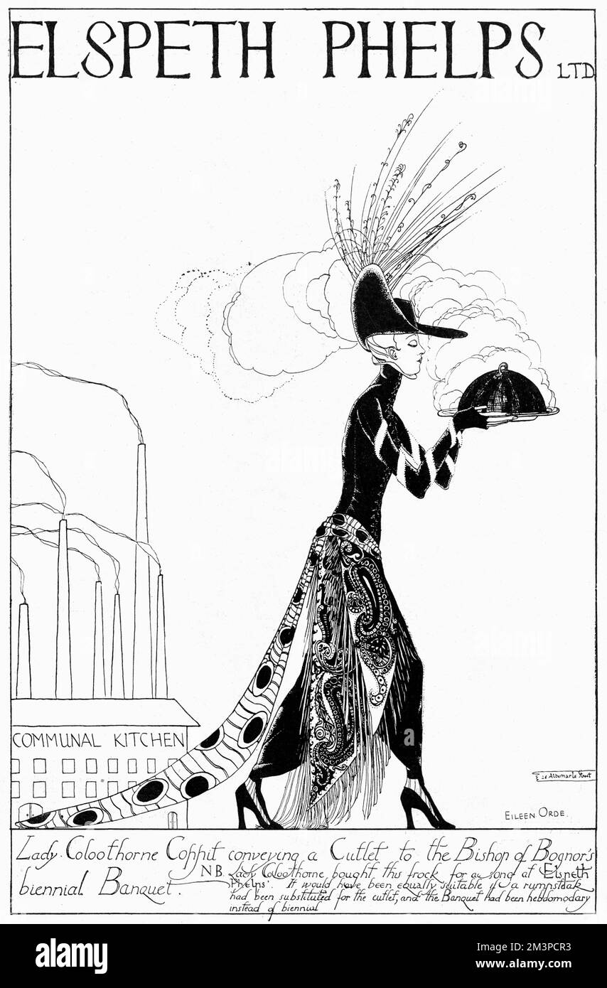 Werbung für Elspeth Phelps, Mode der 1920er Jahre Stockfoto