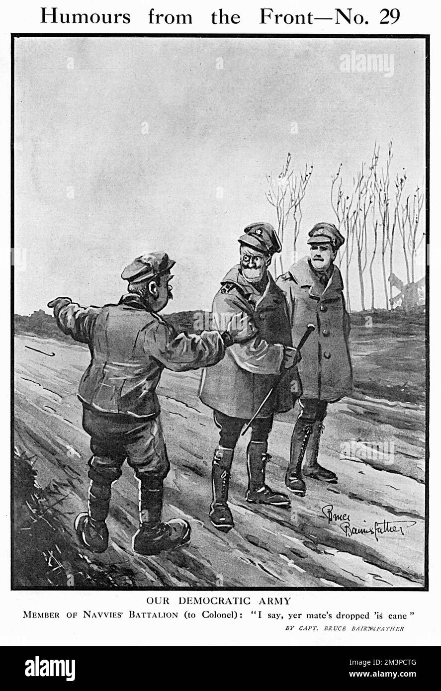 Unsere Demokratische Armee, von Bairnsfather Stockfoto