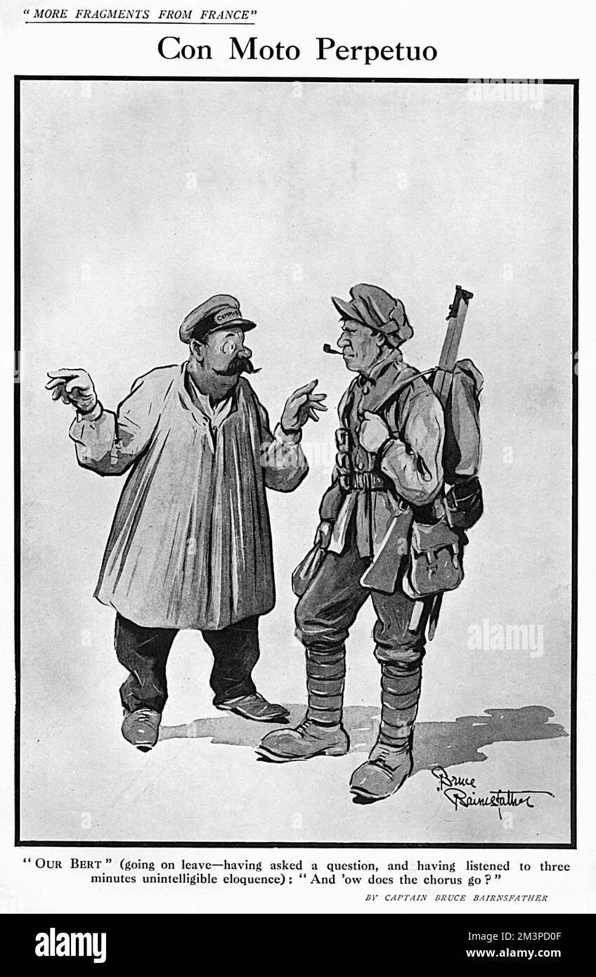 Conn Moto Perpetuo, von Bairnsfather Stockfoto