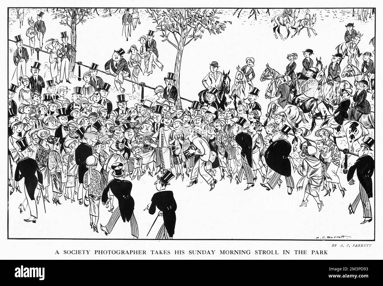 Gesellschaftsfotograf verfolgt von der Gesellschaft Stockfoto