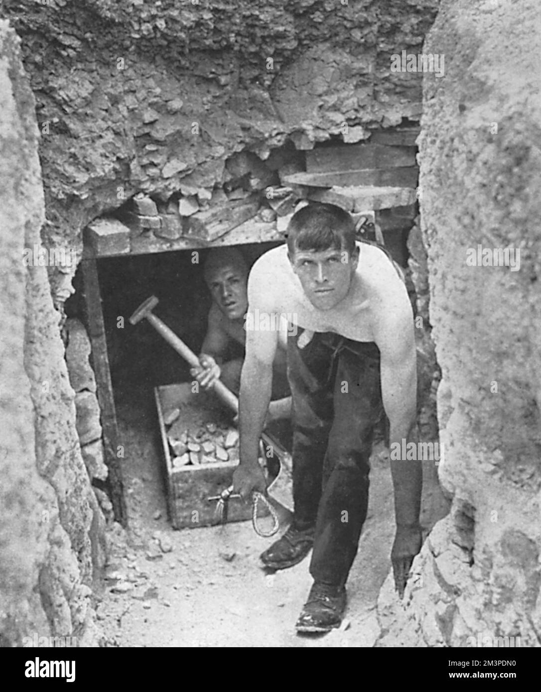 Durham Miner als Sappers, 1. Weltkrieg Stockfoto