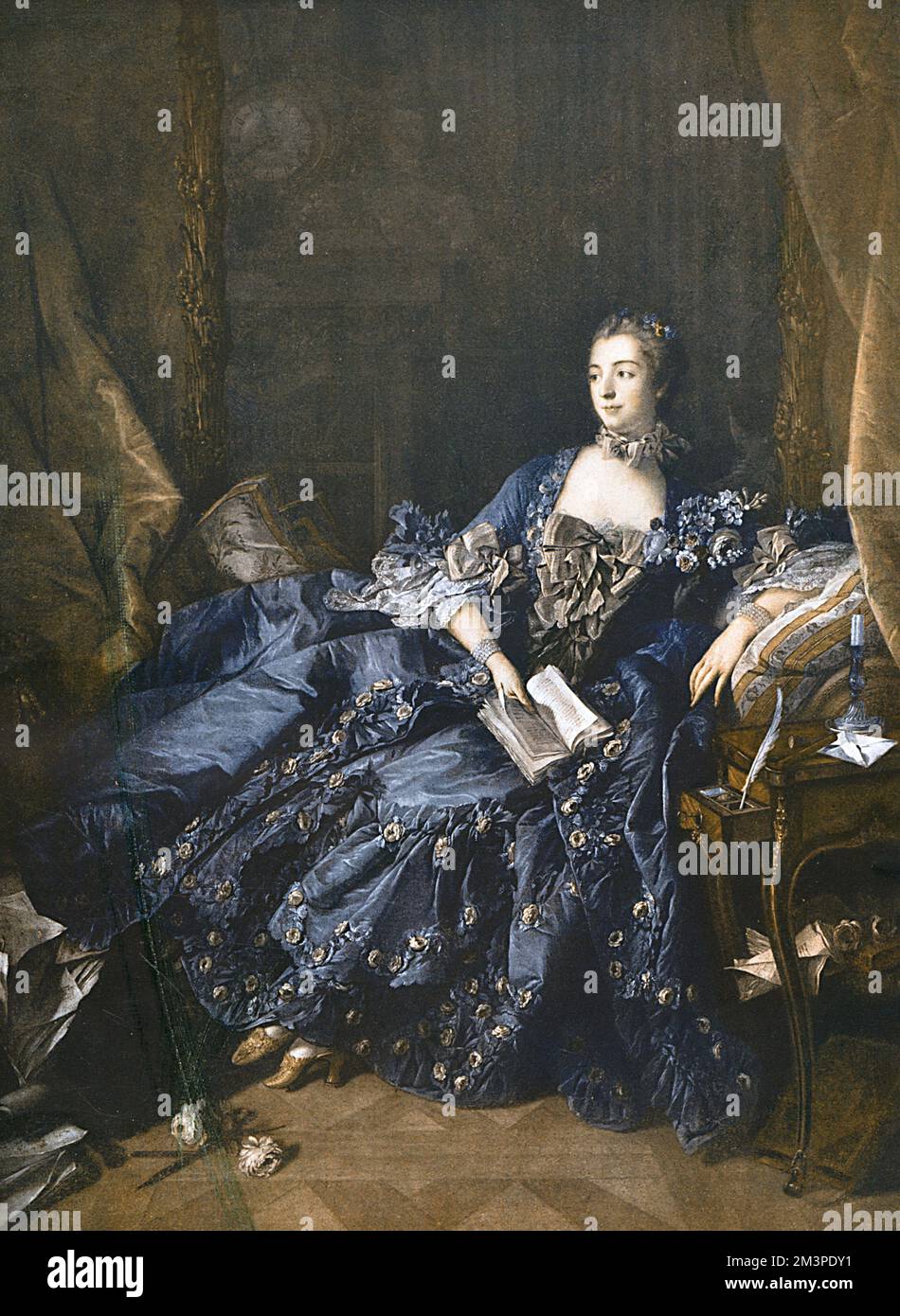 Jeanne Antoinette Marquise de Pompadour, Geliebte von Ludwig XV Frankreich (29.12.1721-15.04.1764). Ölgemälde von Francois Boucher Datum: 1758 Stockfoto