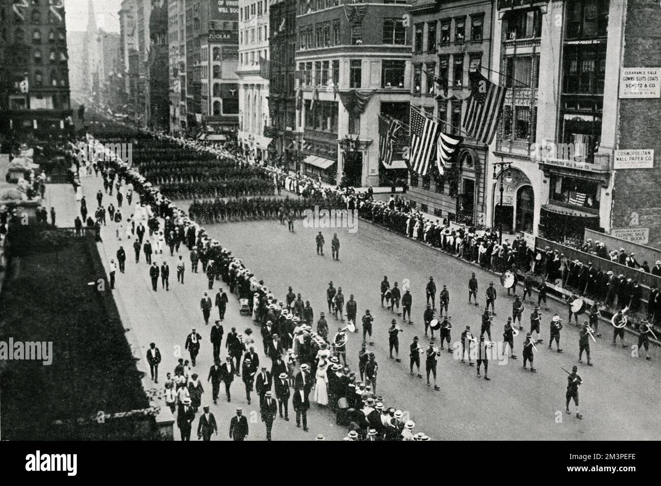 1. Weltkrieg: US-amerikanische Truppen parade in New York Stockfoto