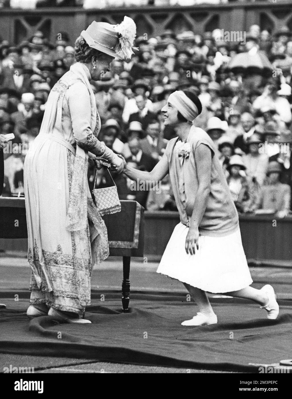 Suzanne Lenglen und Königin Mary, Wimbledon 1926 Stockfoto