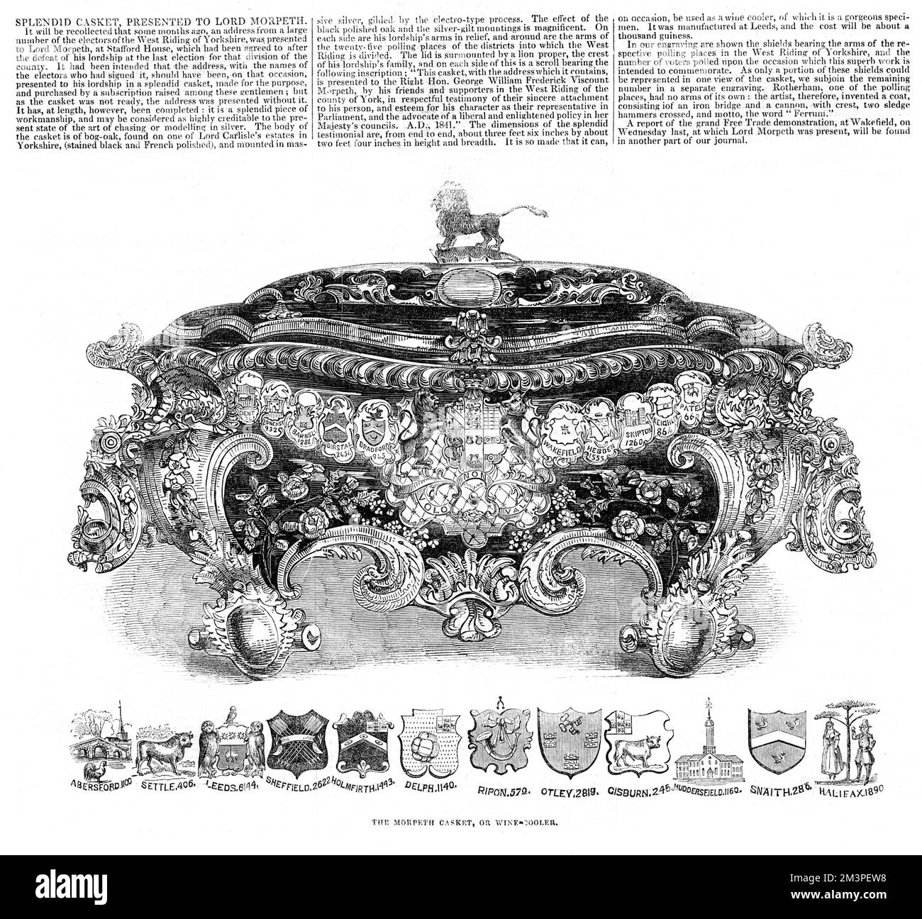 Die Morpeth-Schatulle Stockfoto