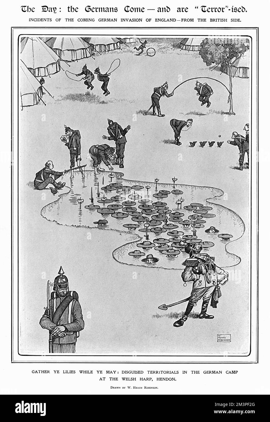 Der Tag, Heath Robinson Stockfoto