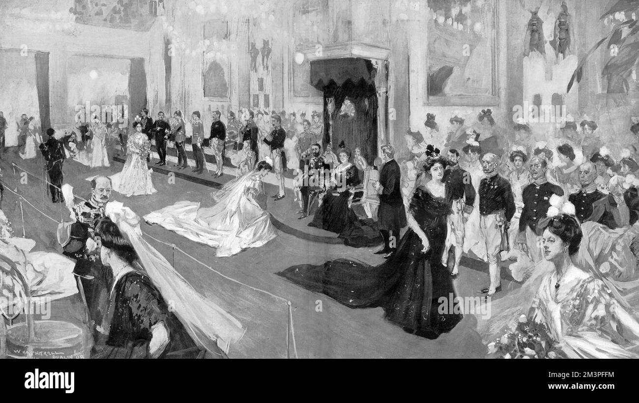 Der erste Salon der Dublin-Saison - die Präsentationen in St. Patrick's Hall. Datum: 1908 Stockfoto