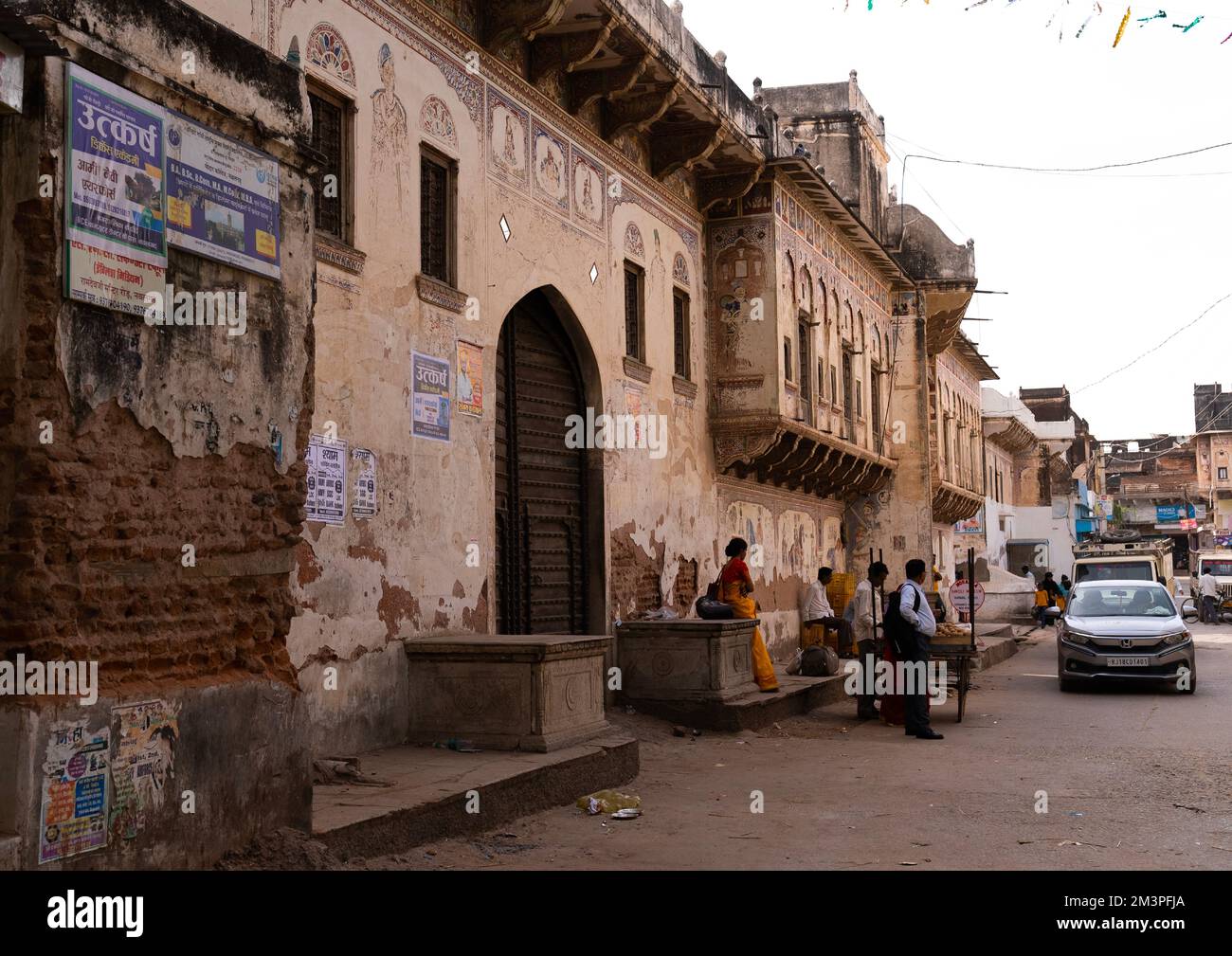 Alte historische Haveli, Rajasthan, Nawalgarh, Indien Stockfoto