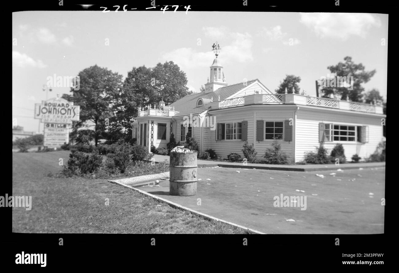 Reservoir Street #474, Restaurants, Howard Johnson Company. Needham Building Kollektion Stockfoto
