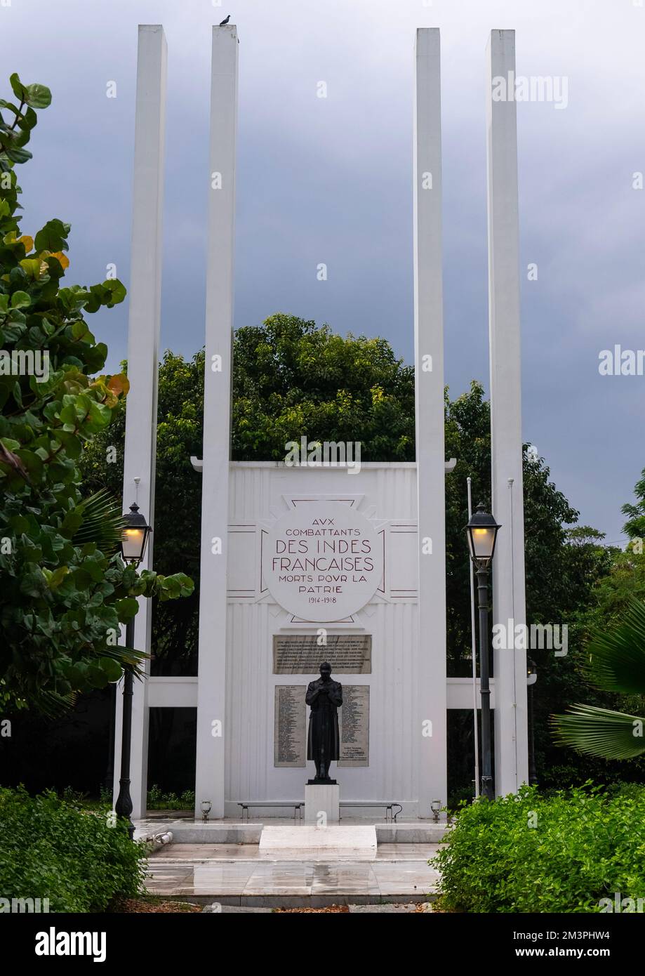 Französisches Kriegsdenkmal, Pondicherry, Puducherry, Indien Stockfoto