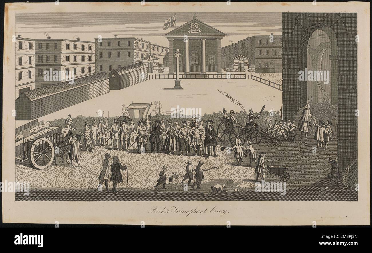 Rich's triumphierender Eintritt, Paraden und Prozessionen, Rich, John, 1682?-1761, Schwul, John, 1685-1732. John D. Merriam Kollektion Stockfoto