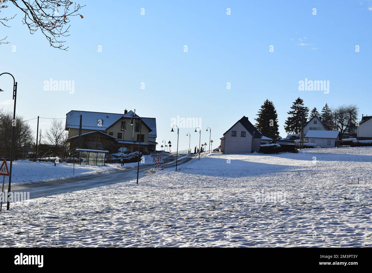 Nürburg im Schnee, Winter 2022 Stockfoto