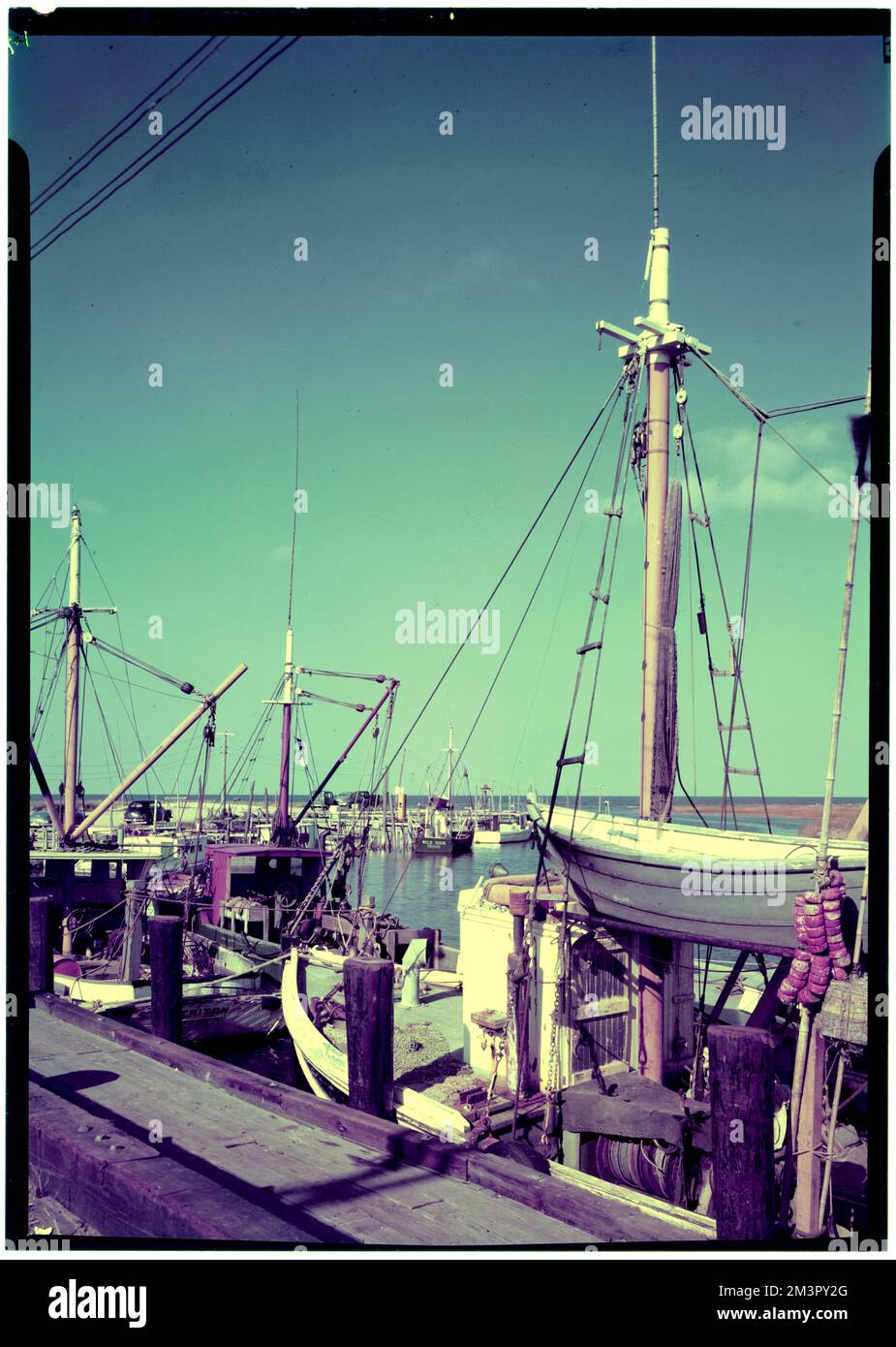 Rockport, Marine, Boote, Häfen. Samuel Chamberlain Fotosammlung Negatives Stockfoto