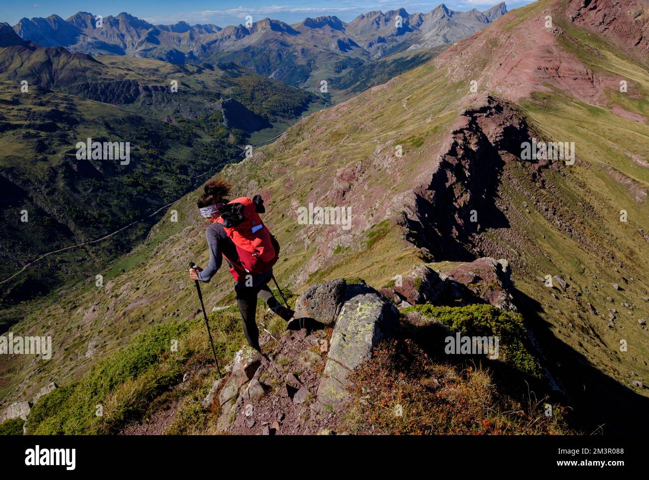 Anfahrt zum Arlet Peak, camille PATH, pyrenäen-Nationalpark, pyrenäen-atlantiques, neue aquitanien-Region, Frankreich Stockfoto