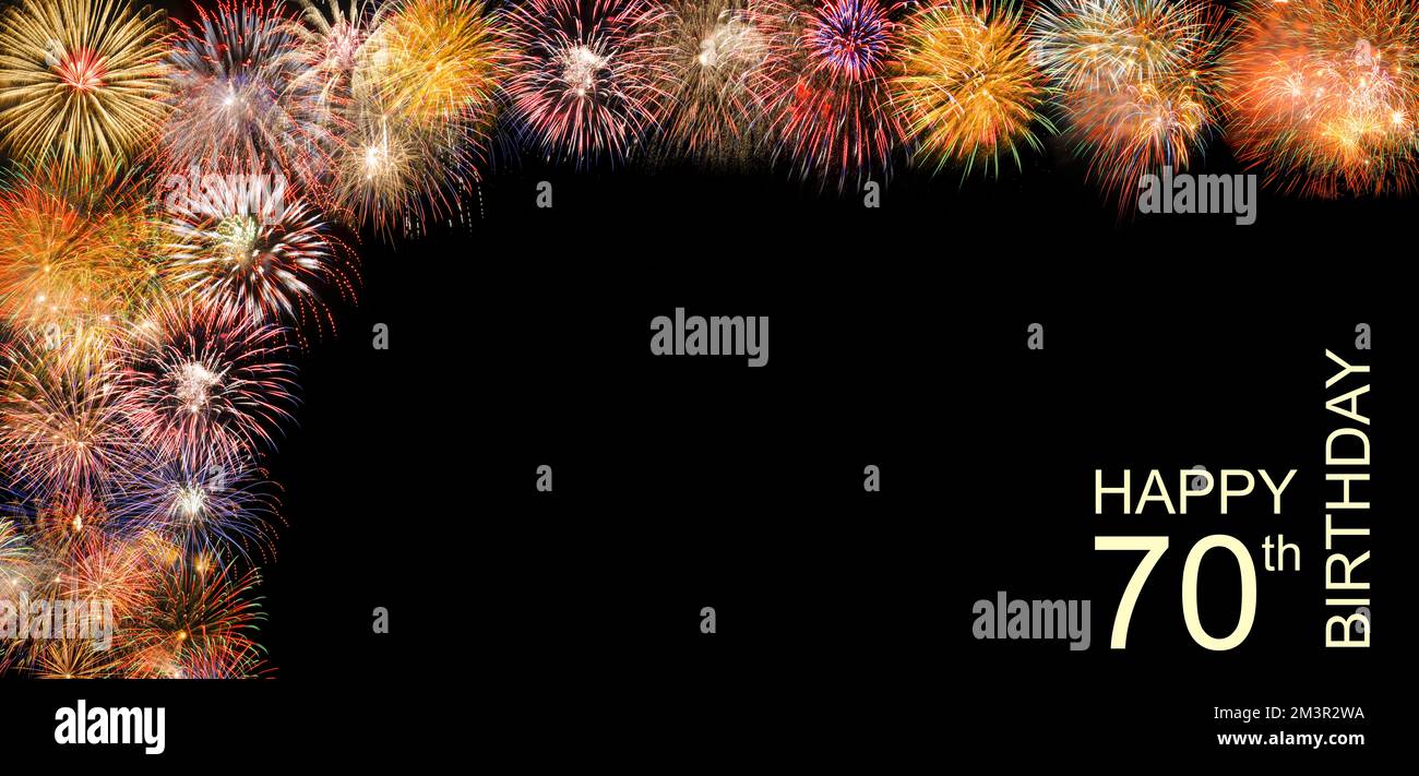Grußkarte zum 70.. Geburtstag Stockfoto