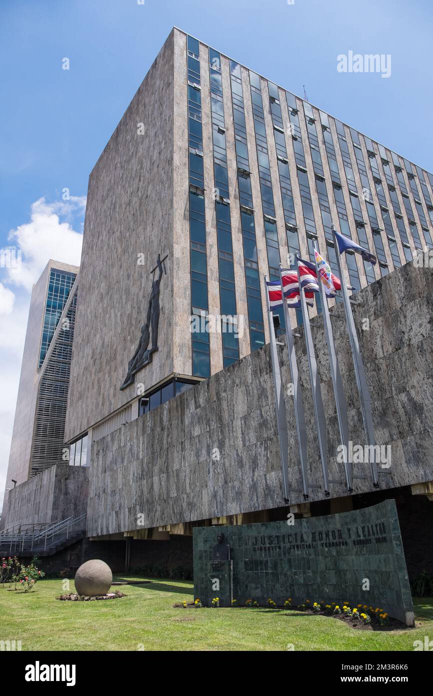 Gebäude des Obersten Gerichtshofs im städtischen Zentrum der Stadt San José, Costa Rica Stockfoto