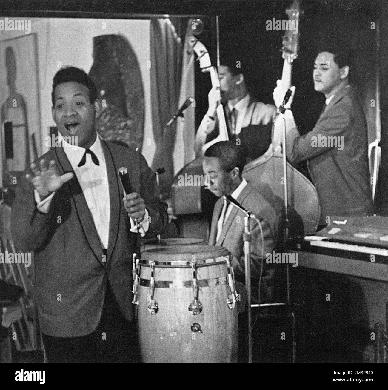Das nach dem Sänger und Perkussionisten Frank Holder (geboren 1925) benannte Jazz-Trio spielte jeden Abend im Gattopardo in der James Street. Datum: 1966 Stockfoto