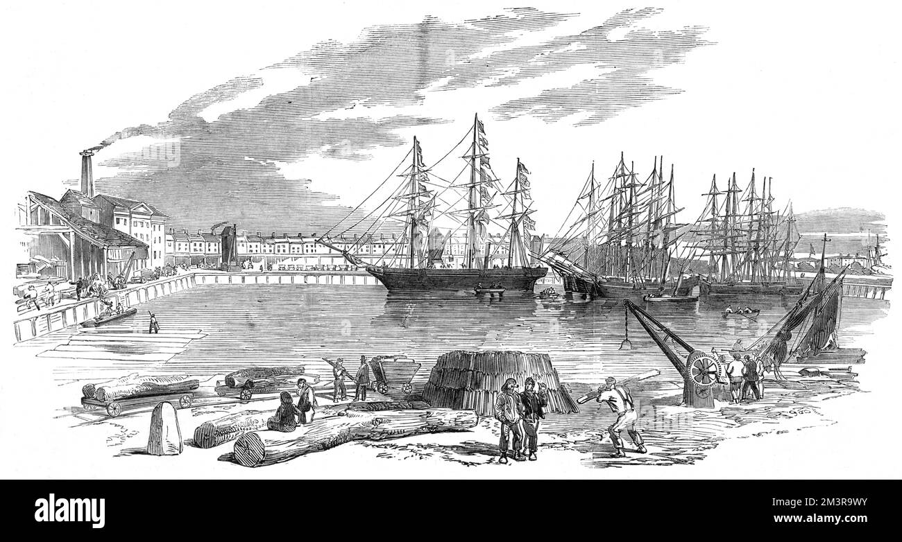 East and West India Dock, London - Ankunft von John Bowes Stockfoto