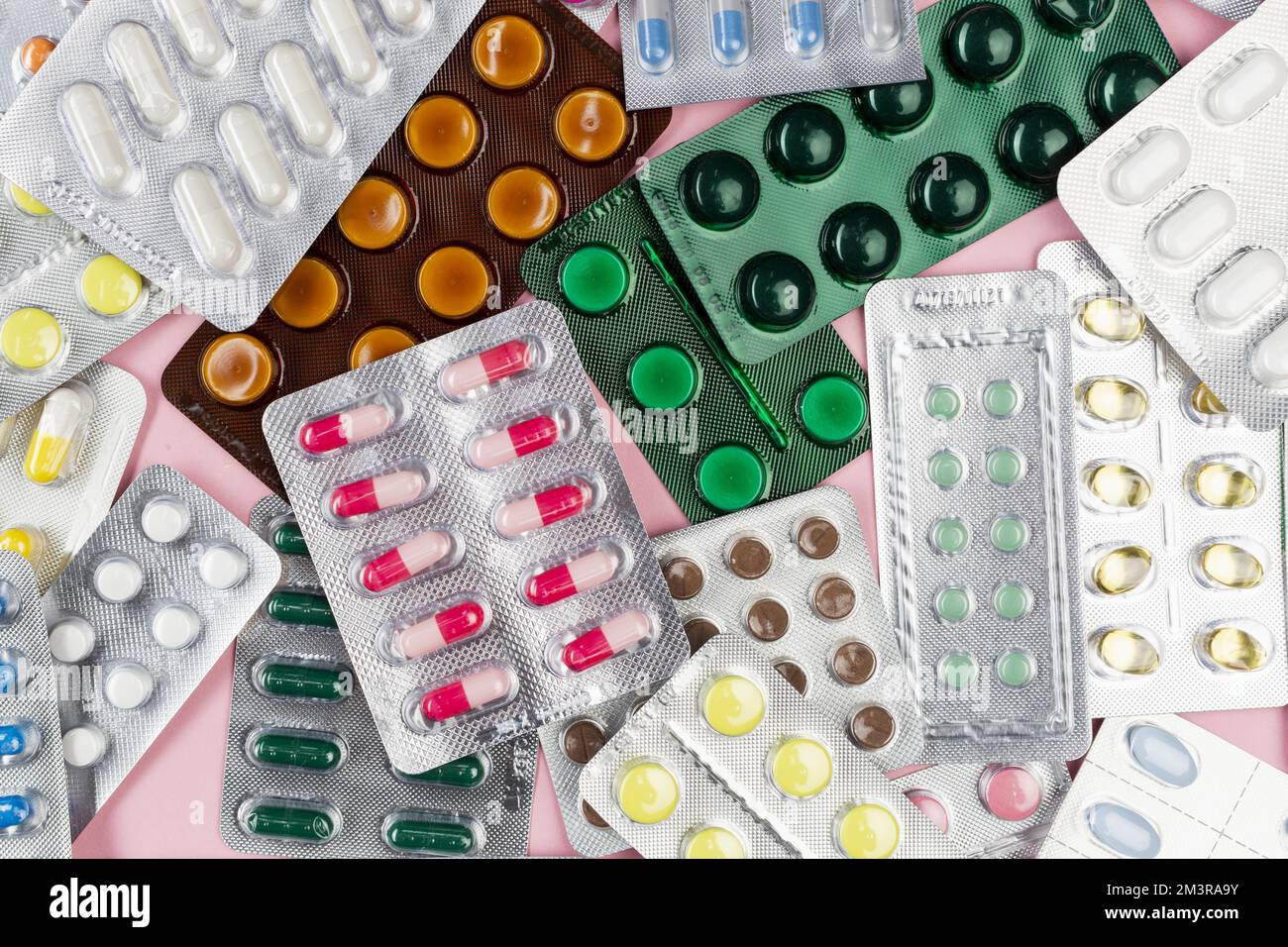 Pack Pillen Tabletten, Auflösung und hochwertige, wunderschöne Fotos Stockfoto