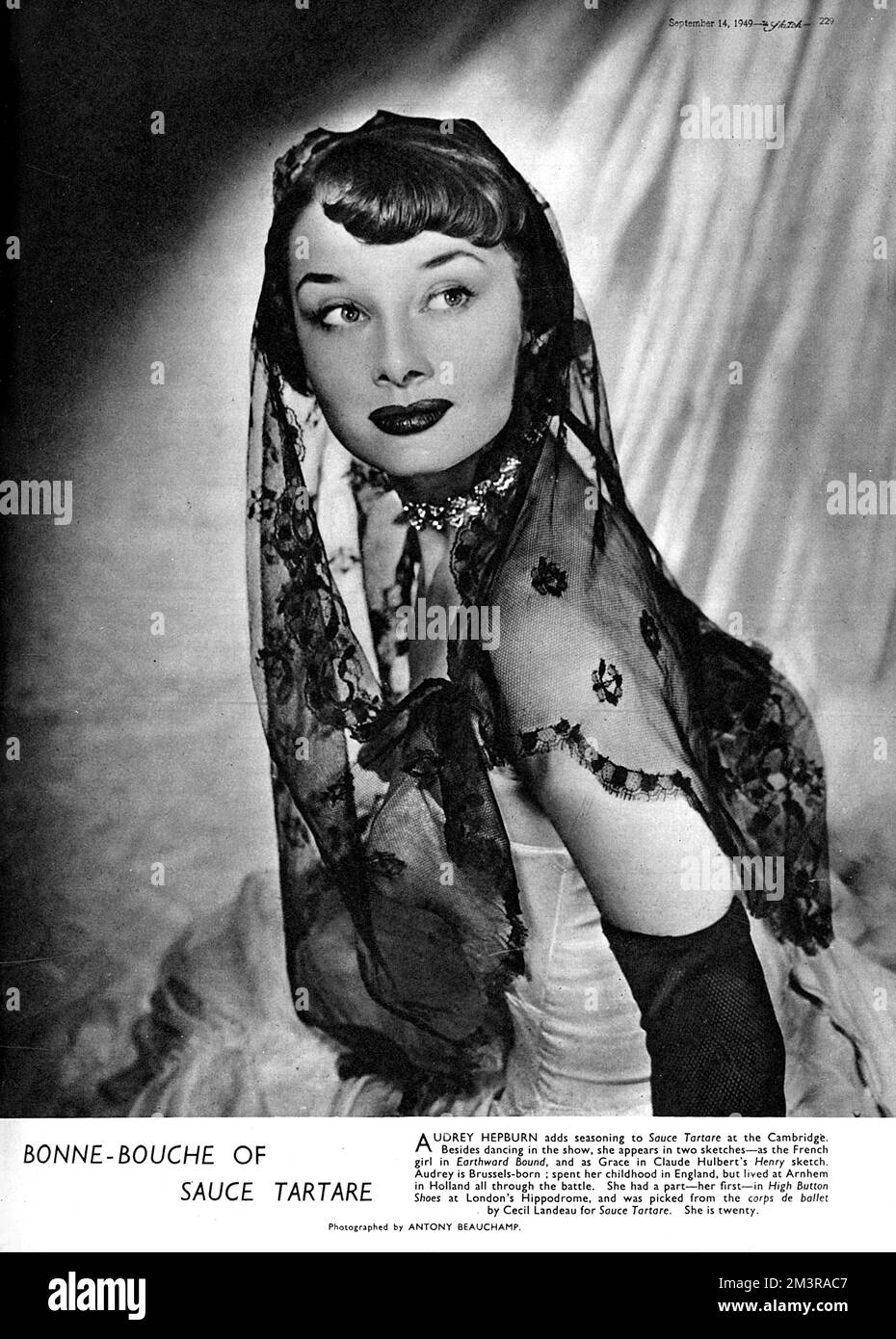 Audrey Hepburn in Sauce Tartare Stockfoto