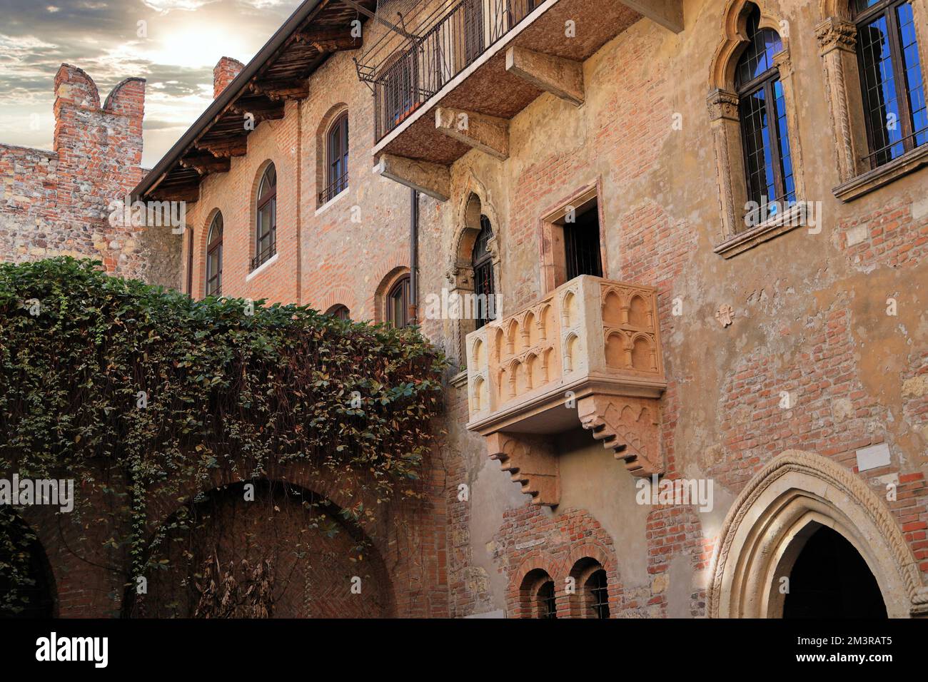 Haus der Julia in Verona, Italien, Europa. Stockfoto