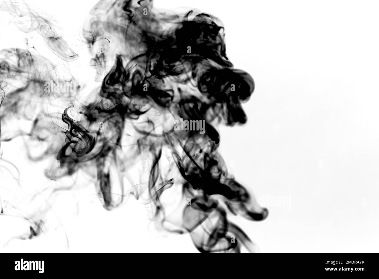 Puff dicken schwarzen Rauch. Auflösung und hochwertige Fotos Stockfoto