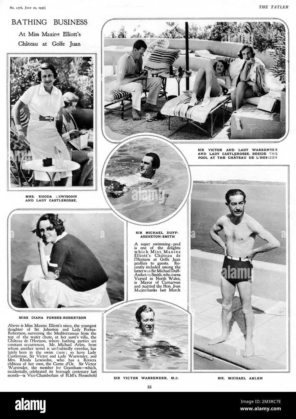 Im Schloss Maxine Elliott am Golfe Juan, französische Riviera Stockfoto