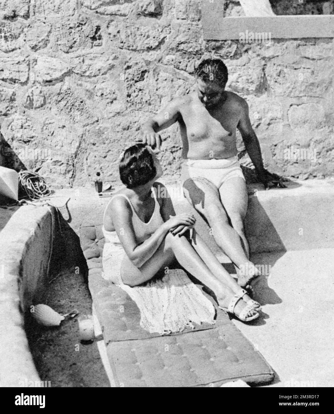 Captain und Mrs. Woolf Barnato im Eden Roc Stockfoto