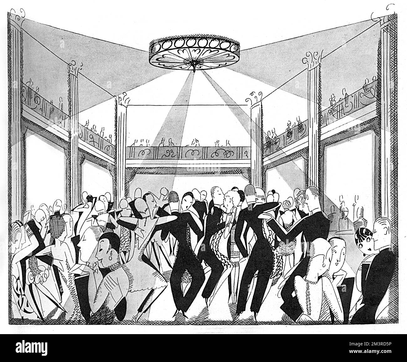 Der exklusive Kit Cat Club für private Mitglieder in Haymarket, London, mit Dinnern, die auf die Tanzfläche gehen, „im synthetischen Mondlicht zu den traurigen, verrückten Melodien“. 1926 Stockfoto