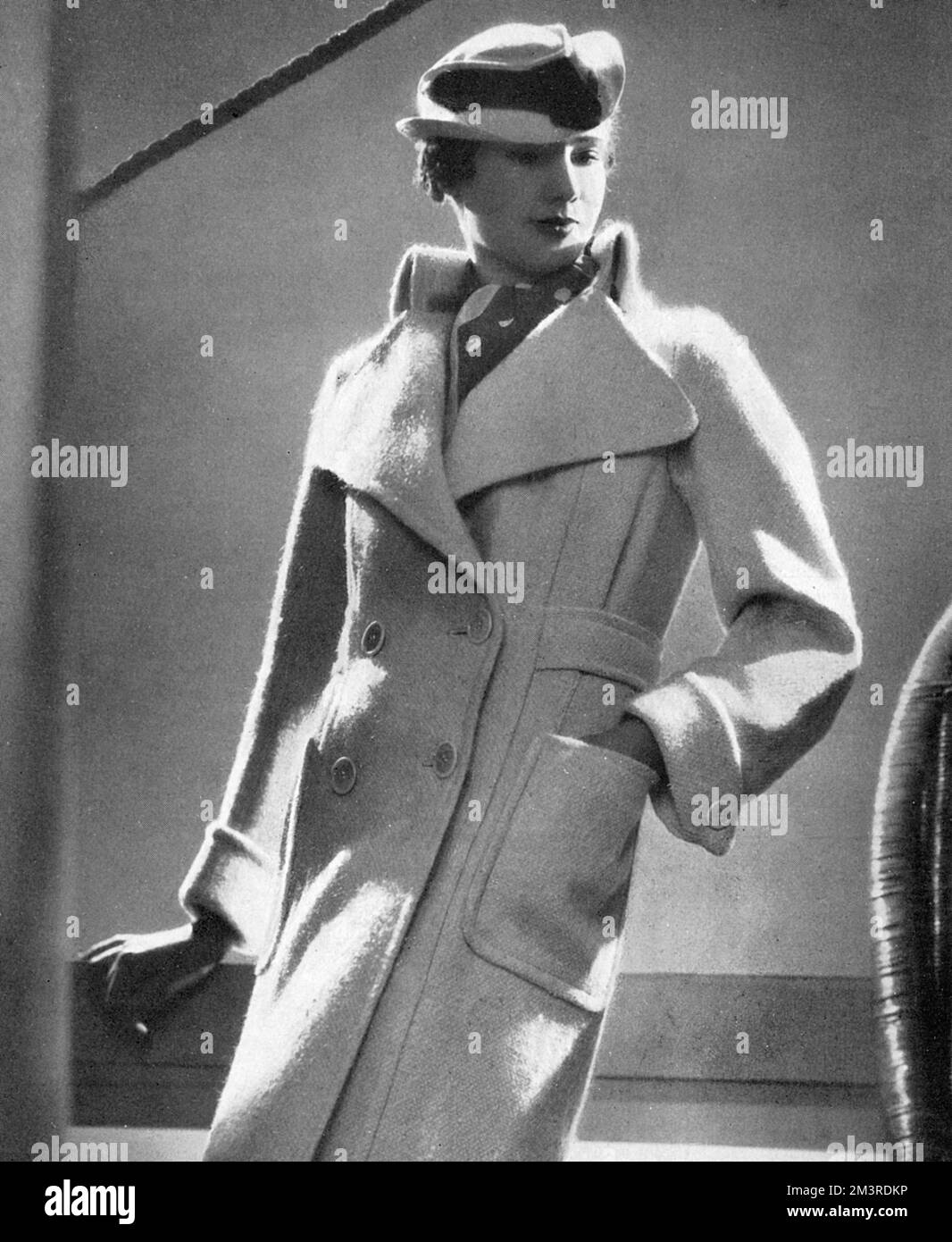 Ein Dampfer-Mantel aus Connemara Tweed Stockfoto Ein Dampfer-Mantel aus Connemara Tweed Stockfoto