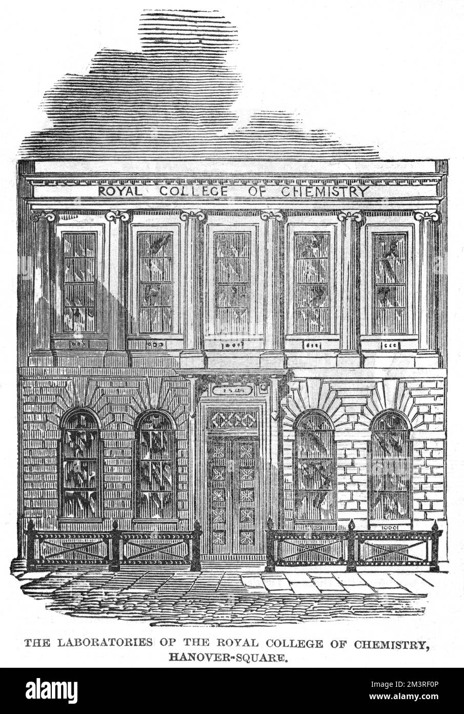 Die Laboratorien des Royal College of Chemistry, Hannover Square, London W1, 1846. Datum: 1846 Stockfoto