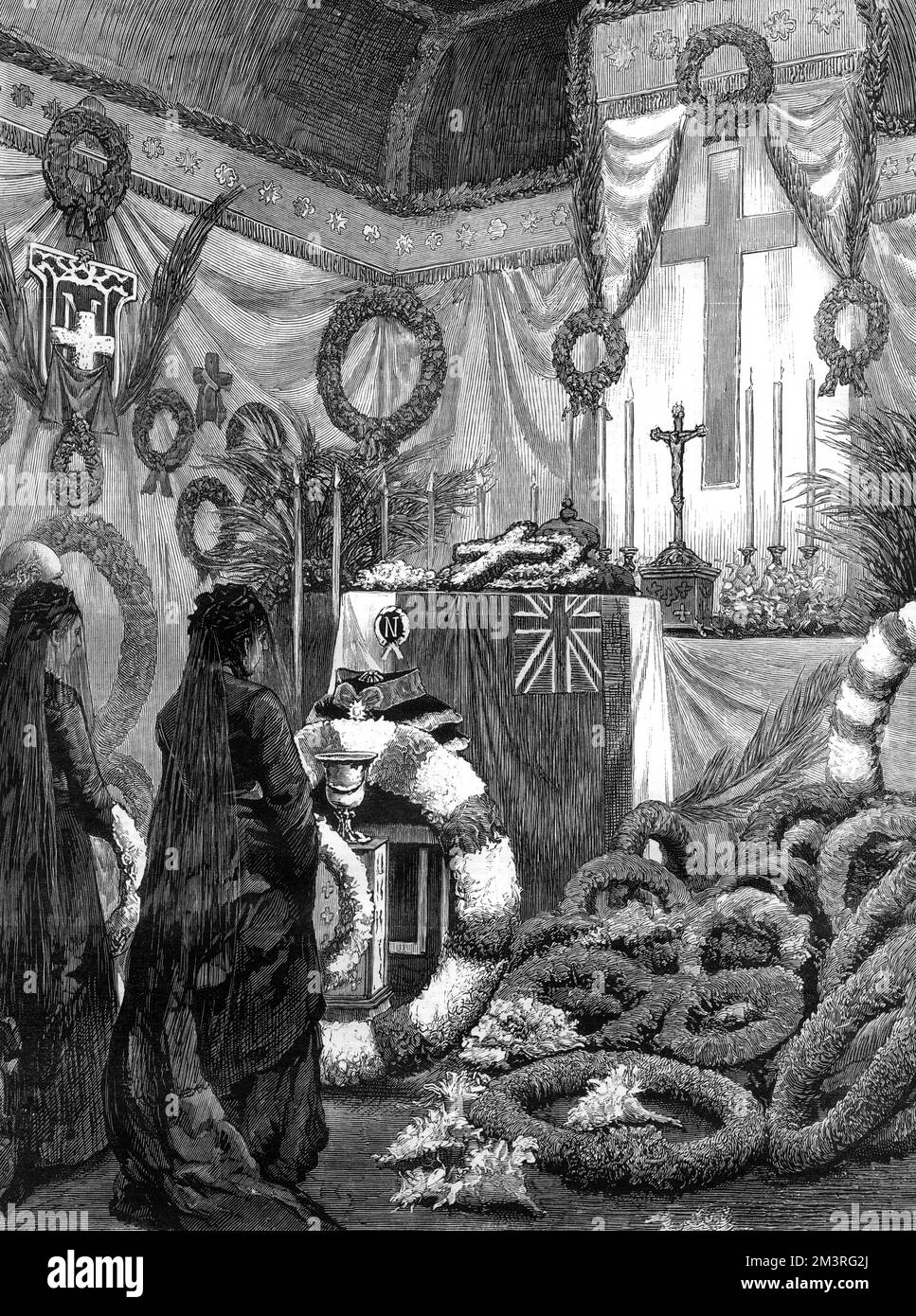 Die Beerdigung von Prinz Louis Napoleon, 1897 Stockfoto