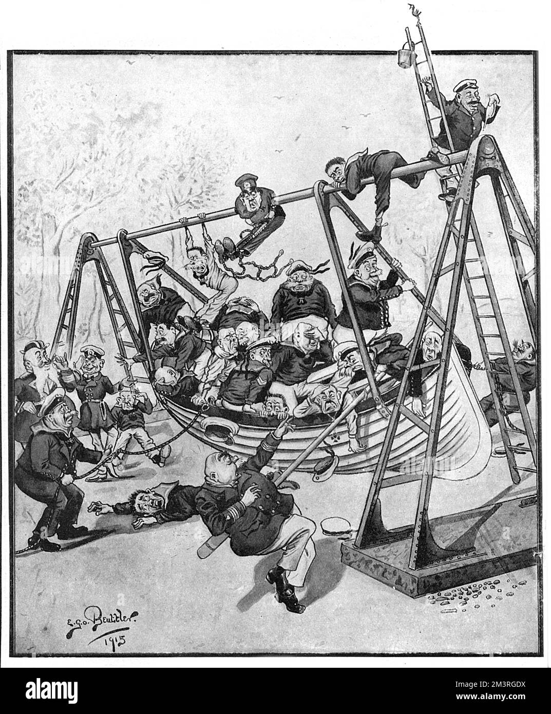 Deutsche Gründlichkeit, Cartoon 1915 Stockfoto