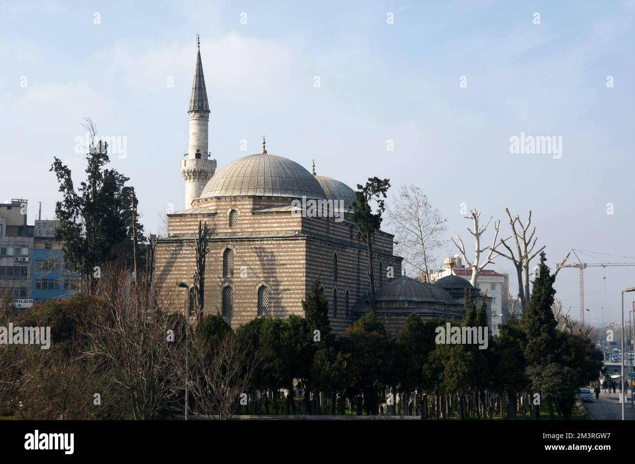 Die Murat Pasha Moschee befindet sich im Stadtteil Fatih von Istanbul. Es wurde zwischen 1465 und 1471 erbaut. Stockfoto