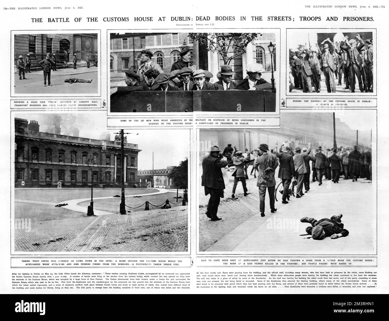 Die Schlacht des Zollhauses in Dublin Stockfoto