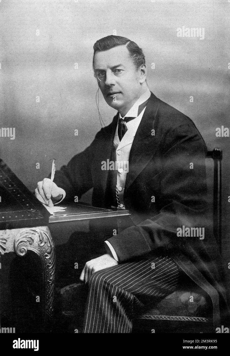 Rechter Ehrenmann Joseph Chamberlain Abgeordneter (1836-1914), der radikale englische Politiker, bildete ihn zu seiner Zeit als Außenminister für die Kolonien. 1899 Stockfoto