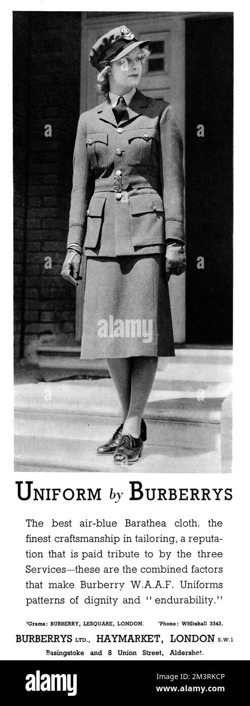 Anzeige für Burberry W.A.F. Uniforms 1940 Stockfoto